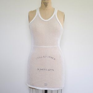Summer Vintage Cotton Mesh Swim Cover Up